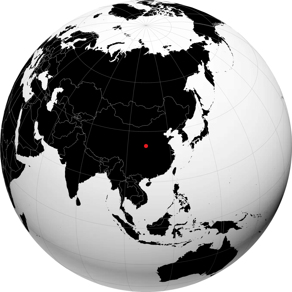 Xianyang auf dem Globus