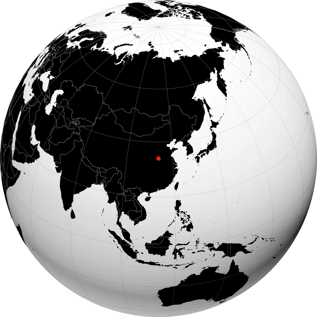 Xuchang auf dem Globus