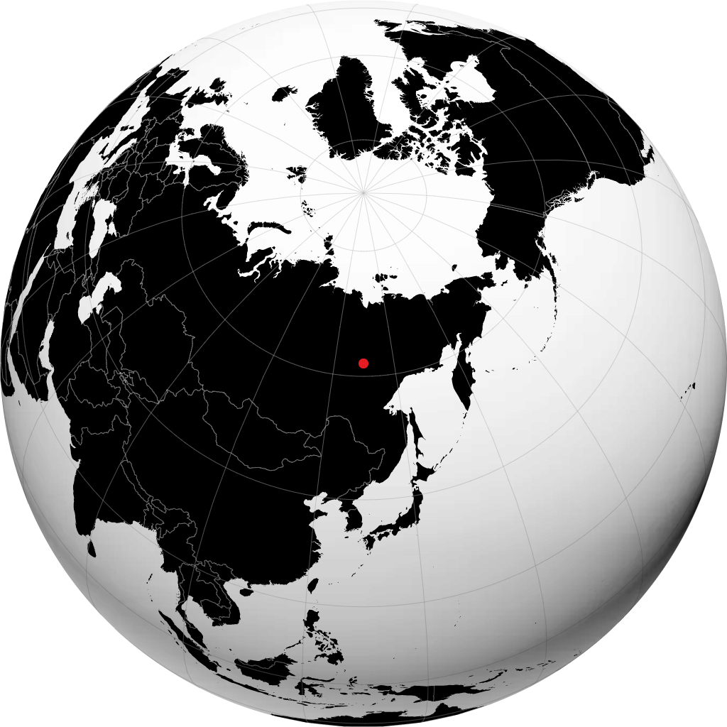 Jakutsk auf dem Globus