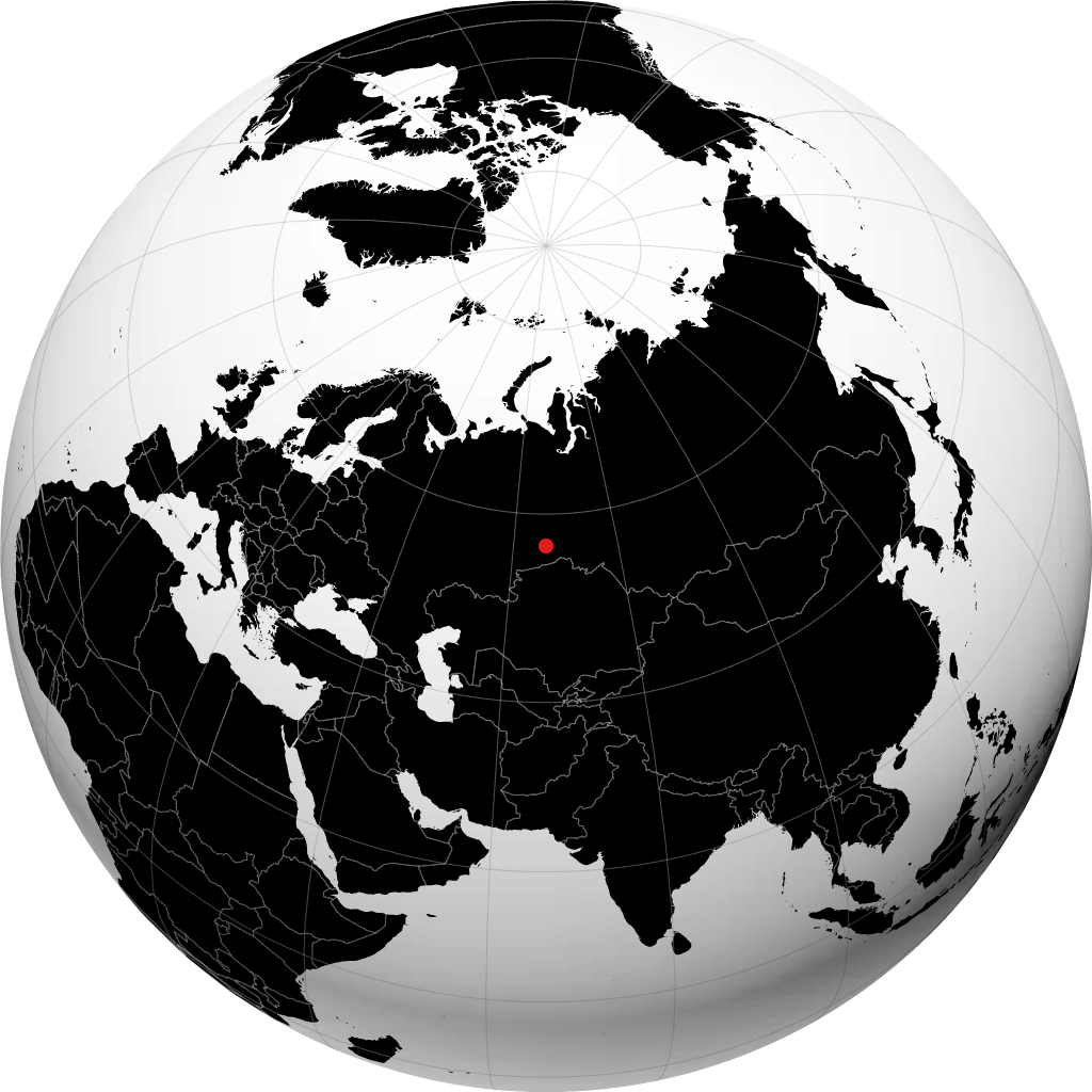 Yalutorovsk auf dem Globus