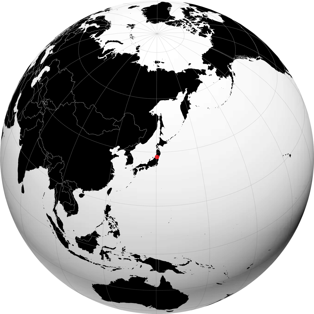 Yamagata auf dem Globus