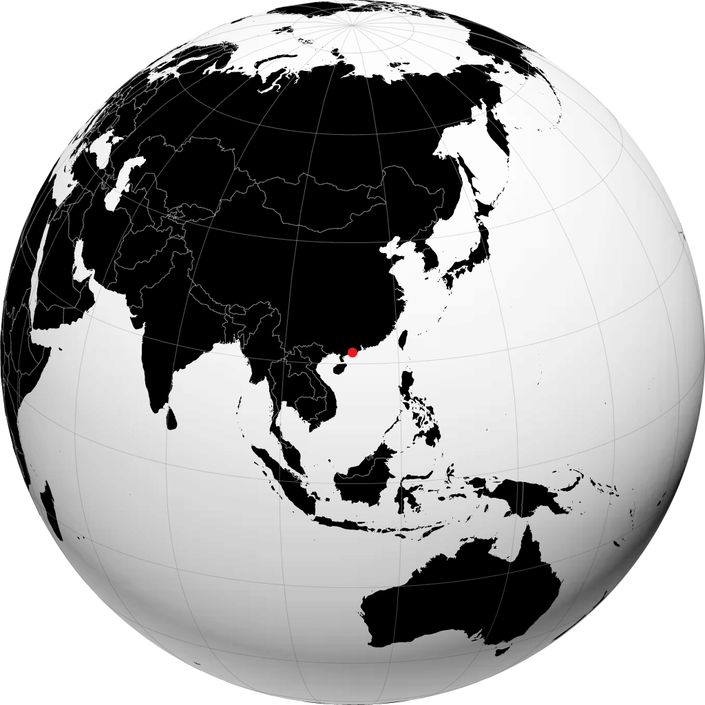 Yangjiang auf dem Globus