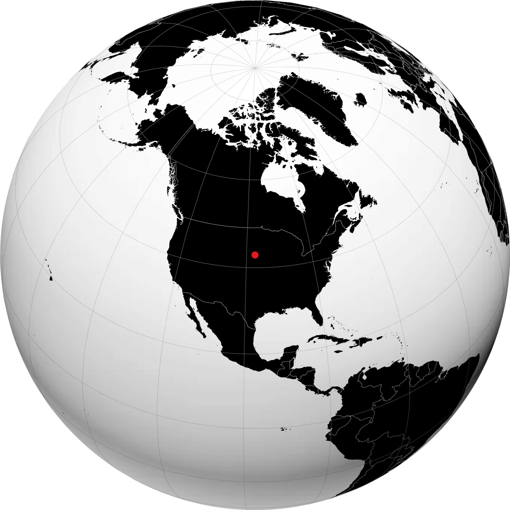 Yankton auf dem Globus