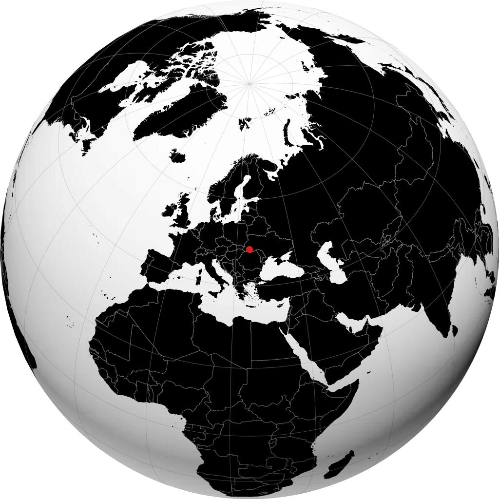Yaremche auf dem Globus