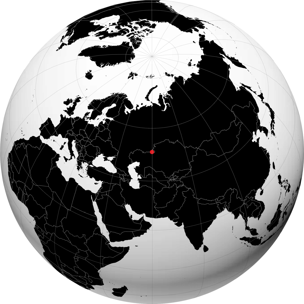 Yasnyy auf dem Globus