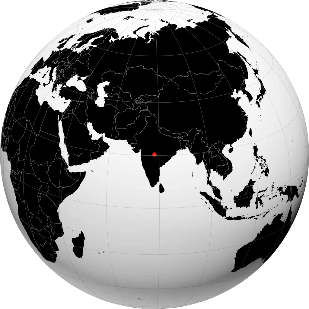 Yavatmal auf dem Globus