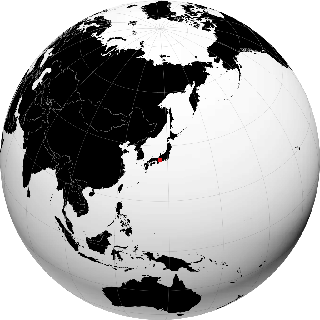 Yokkaichi auf dem Globus