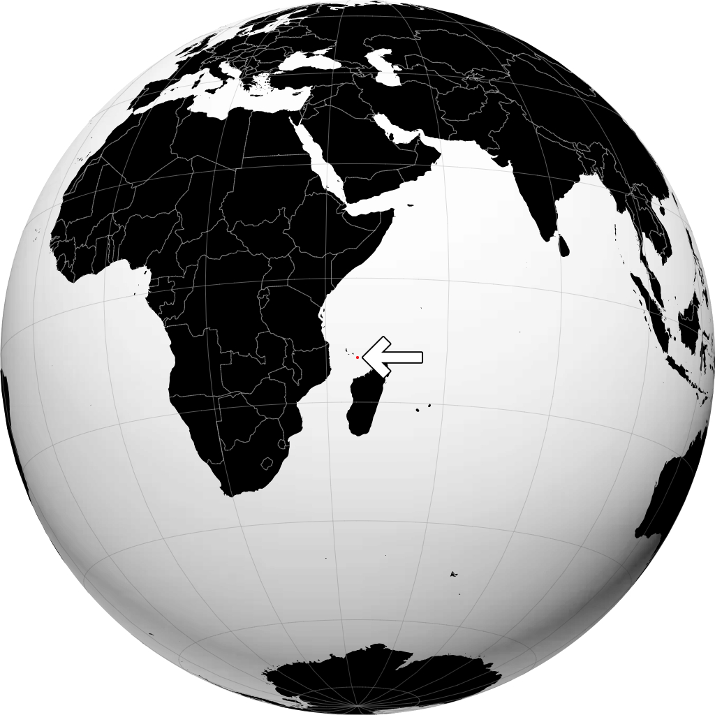 Mayotte auf dem Globus