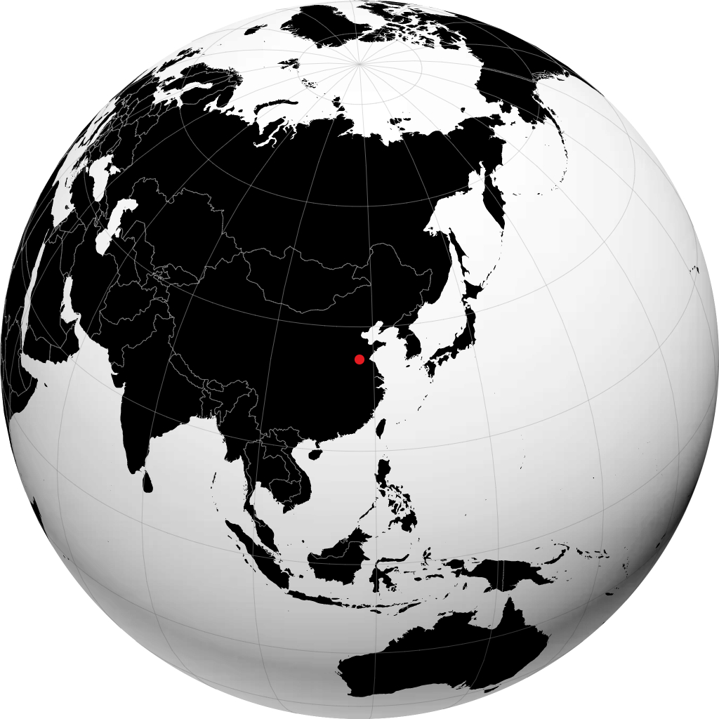 Zaozhuang auf dem Globus