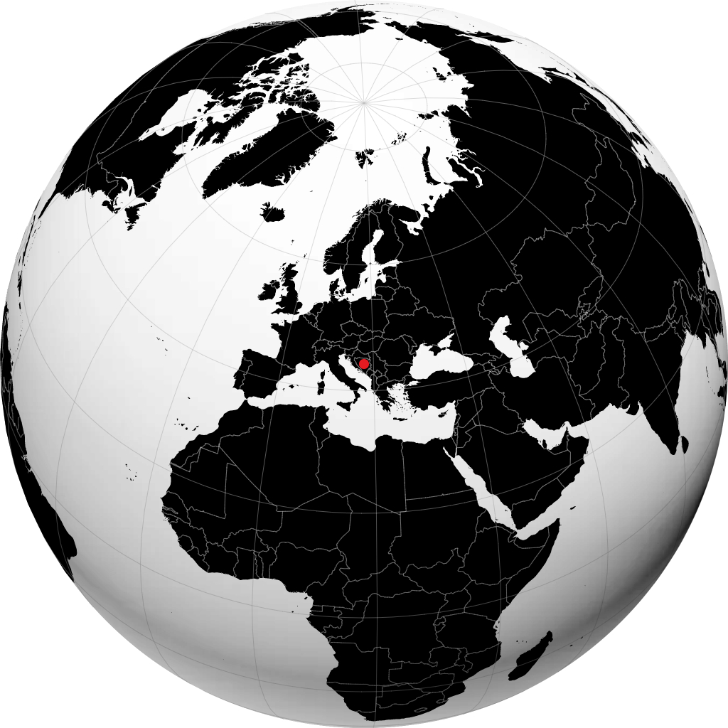 Zenica auf dem Globus