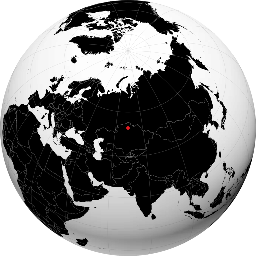Zerenda auf dem Globus