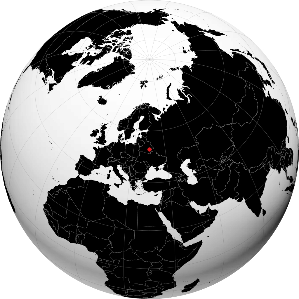 Zhlobin auf dem Globus