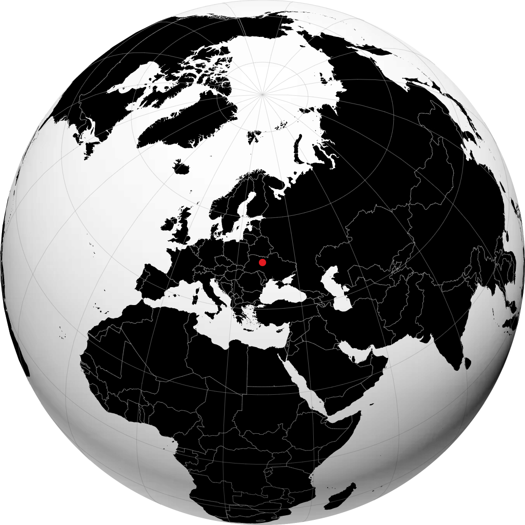 Schytomyr auf dem Globus