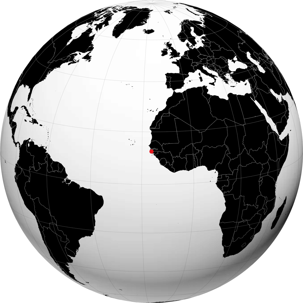 Ziguinchor auf dem Globus