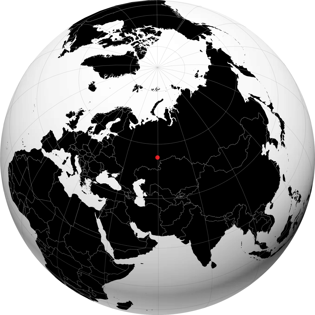 Zlatoust auf dem Globus