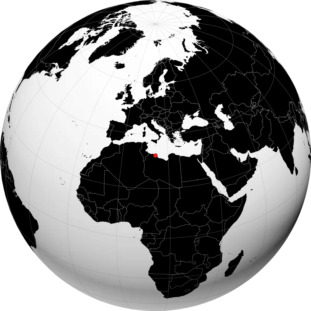 Zliten auf dem Globus