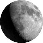 Zunehmender Dreiviertelmond, Beleuchtung 78.5%