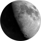 Zunehmender Dreiviertelmond, Beleuchtung 69.2%